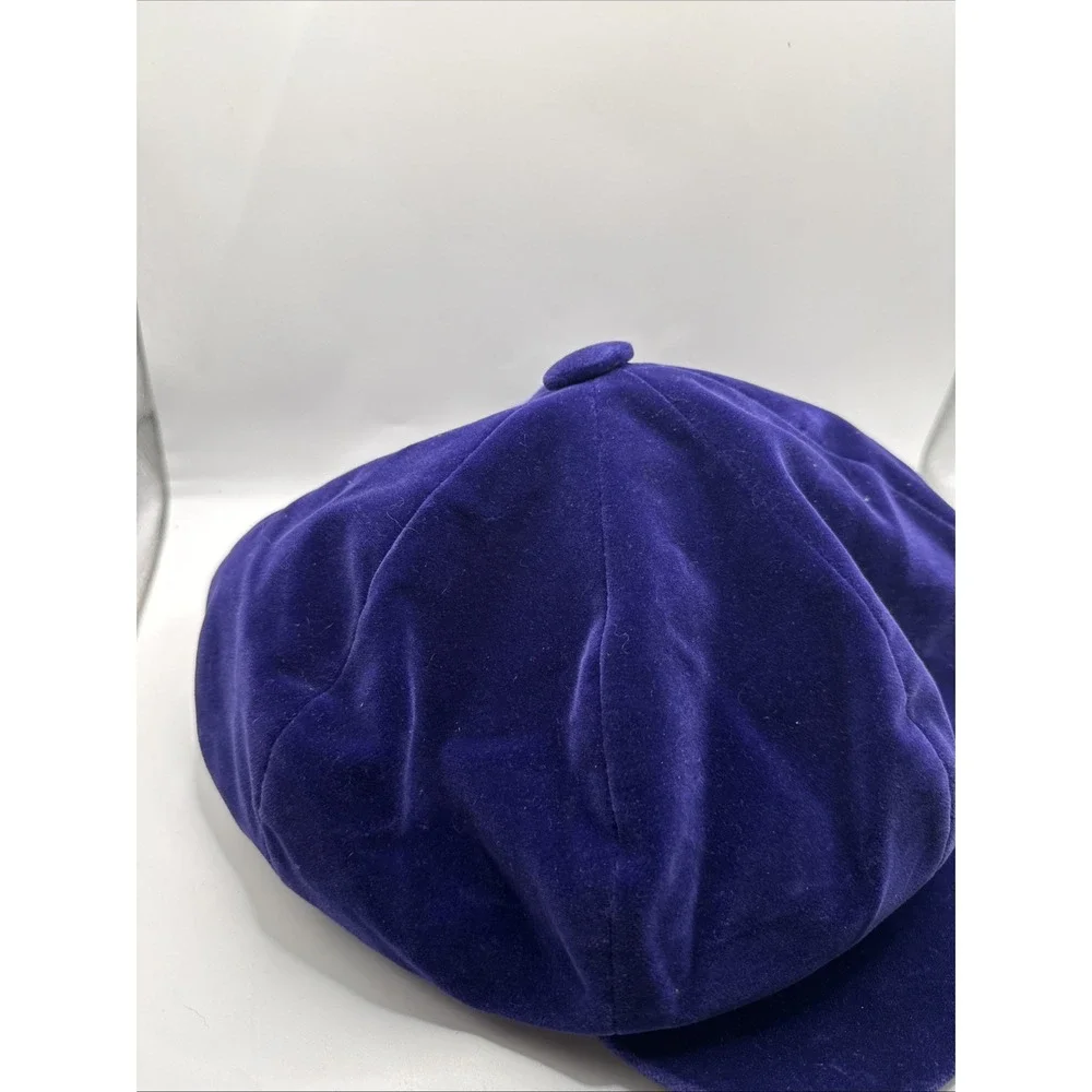 Vintage Velvet Cab Hat By New York Hat‎ & Cap Co Blue Velvet